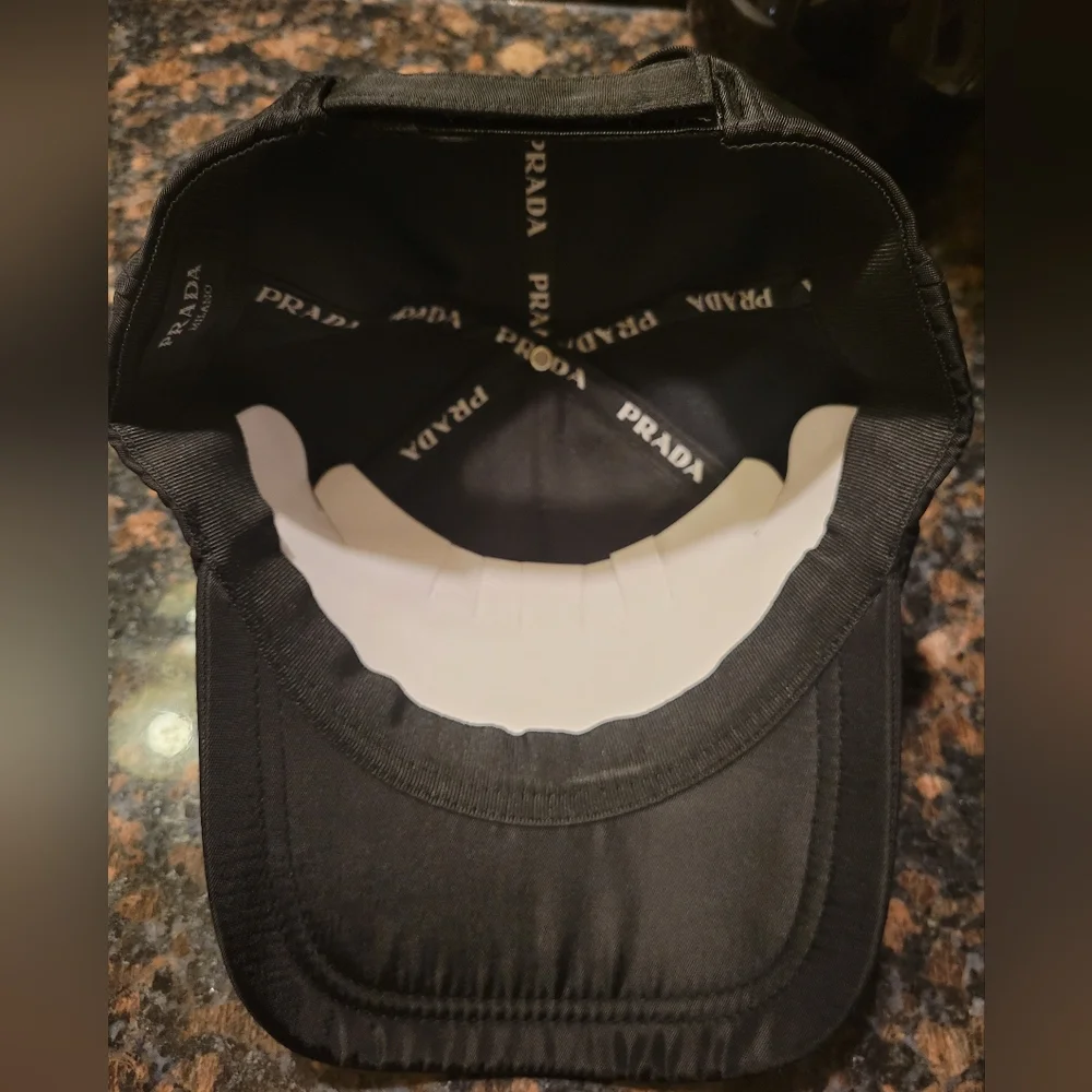 Prada Black Cap with Gold Logo - Picture 7 of 8